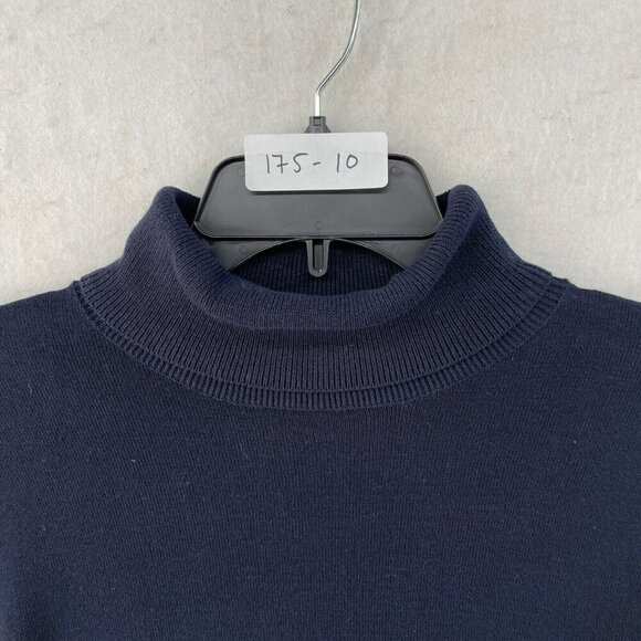 H&M Sweater Men's Sz M Blue Regular Fit Knitted Turtle Neck Ribbed Trim Pullover - Picture 9 of 9